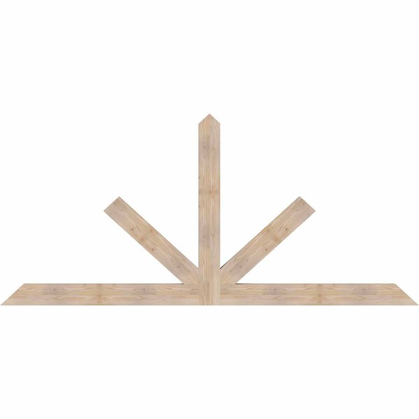 Ekena Millwork Saratoga Smooth Timber Gable Bracket, Douglas Fir, 108"W x 49"H x 3 1/2"D x 5 1/2"F, 11/12 Pitch GBW108X49X0406SAR00SDF - main